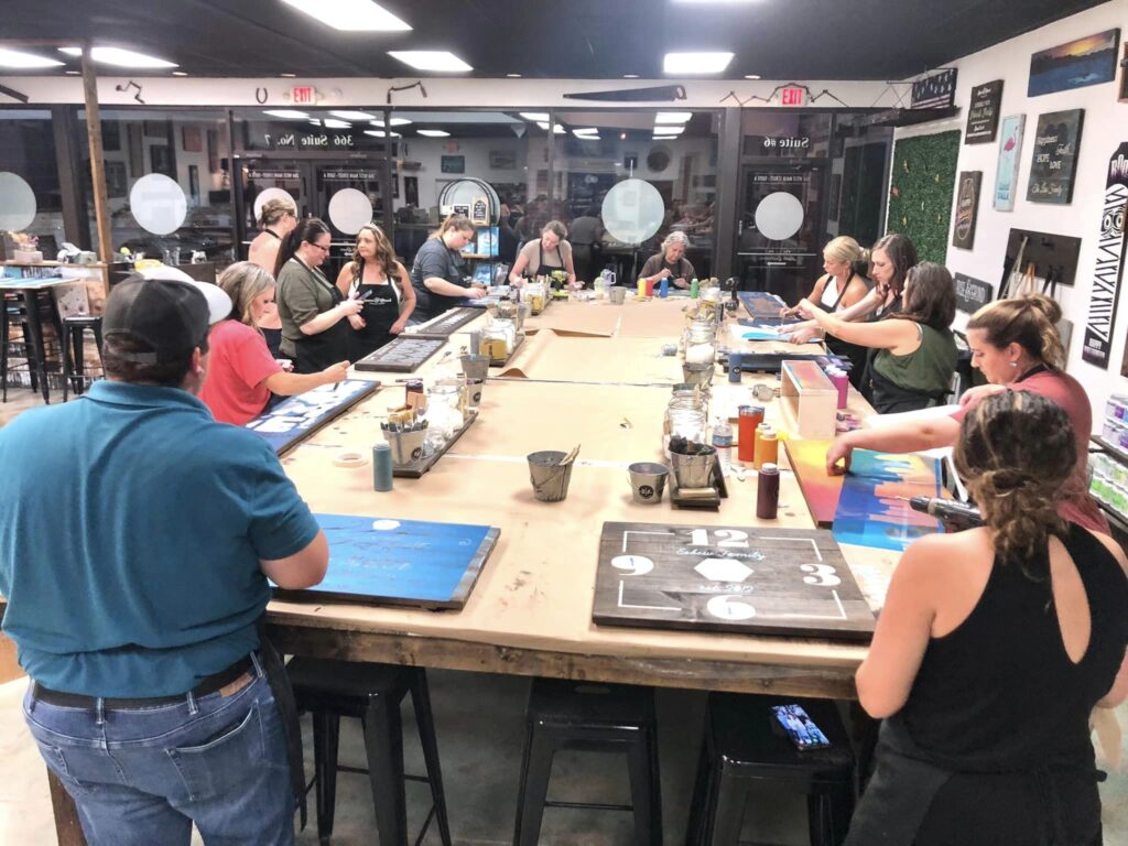 Class at Board and Brush